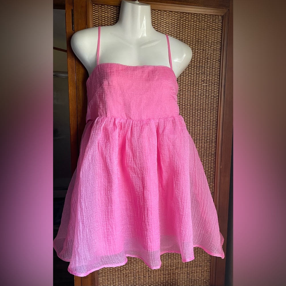 Strappy Bubblegum Pink Mini Dress